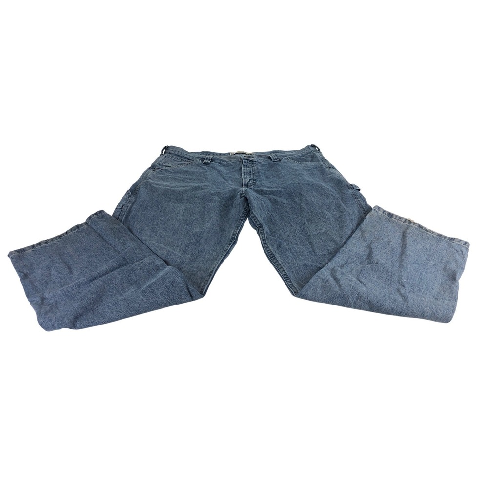 Lee Dungarees Carpenter Jeans Mens 40x30 Blue Denim Workwear Relaxed Fit Pants